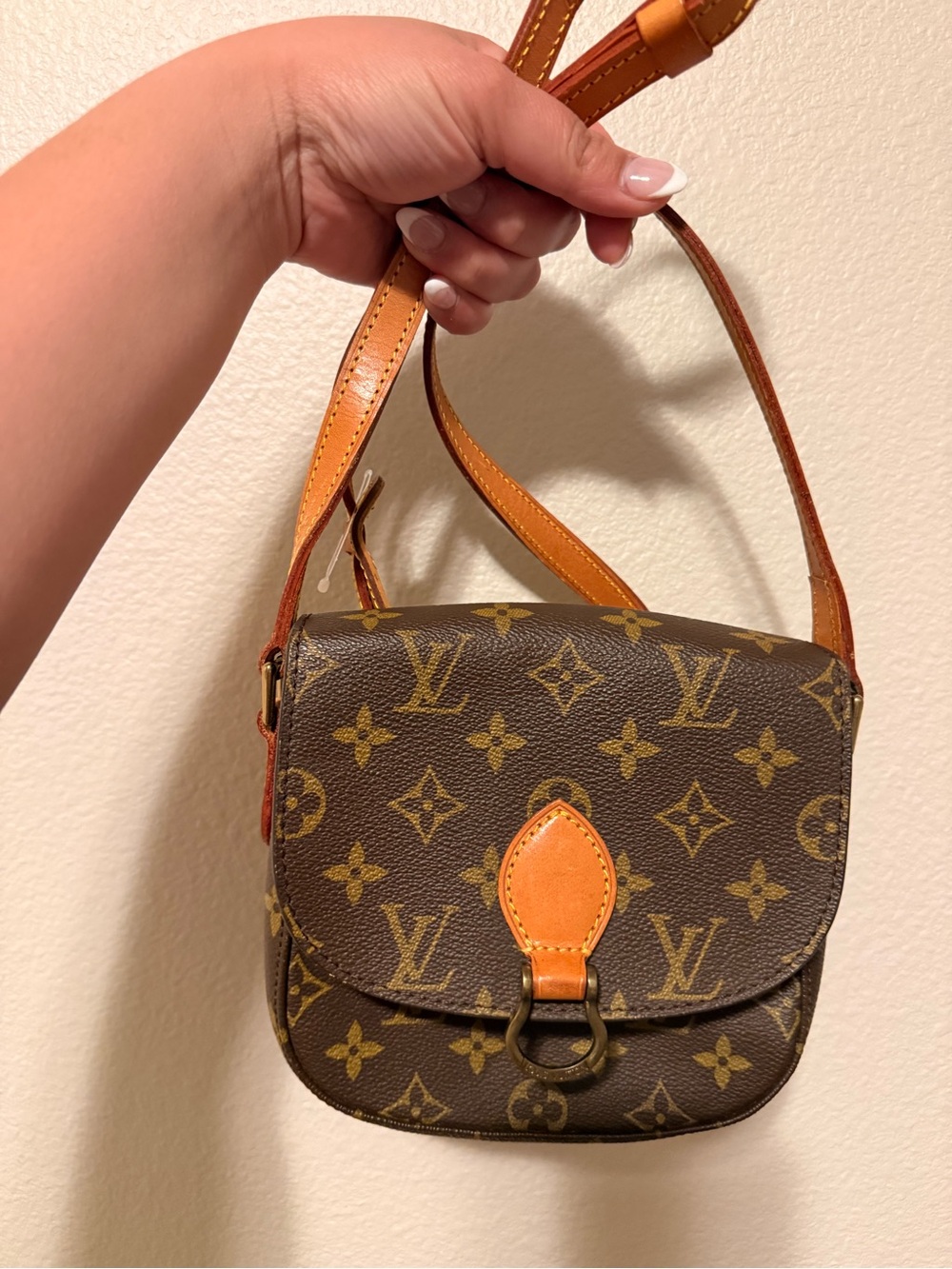Vintage Louis Vuitton Monogram Louis Vuitton Saint Cloud Crossbody Bag PM 882VI - Picture 1 of 16